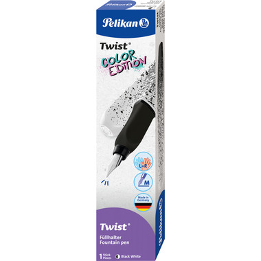PELIKAN Füllhalter Twist M 826174 schwarz/weiss