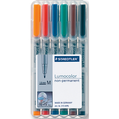 STAEDTLER Lumocolor non-perm. M 315-WP6 6 Farben ass.