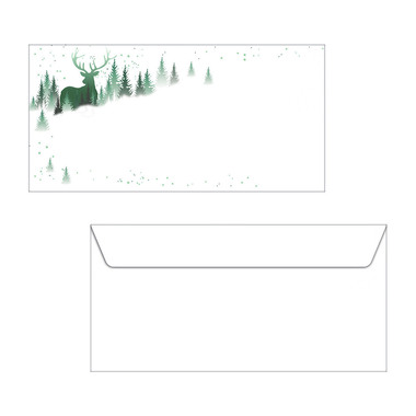SIGEL Couvert Weihnachten C6/5 DU284 90g,Christmas Forest 25 Stk.