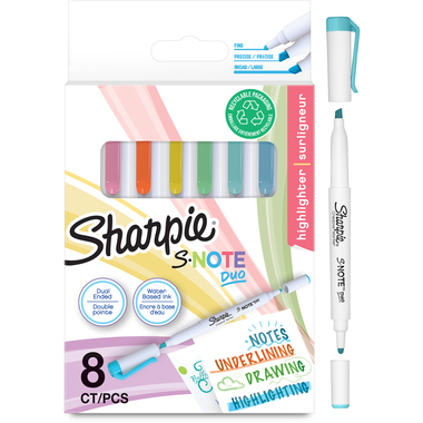 SHARPIE Textmarker S-Note DUO 2182116 8 Stück