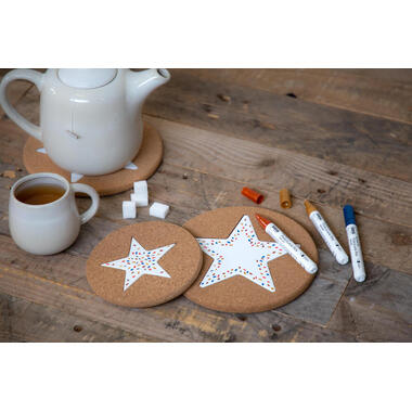 I AM CREATIVE Sottovaso di sughero Star 5000.44 marrone 20cm