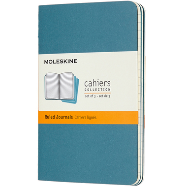 MOLESKINE Carnet carton 3x P/A6 629582 lingé, vivid bleu, 64 pages