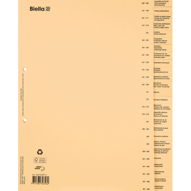 BIELLA Bauabrechnungsregister A4 46442691U braun FR 26-teilig