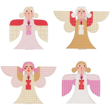 RICO DESIGN Clip decorative angelo 3.5cm 7040.31.25 4 pezzi