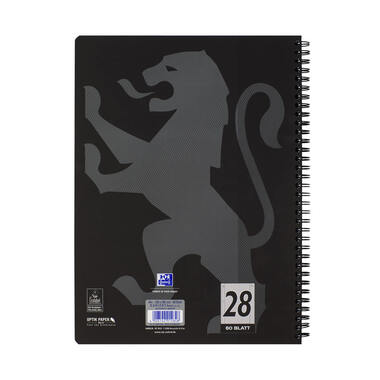 OXFORD Collegeblock Touch A4+ 400121610 nero, quadrettato 90g 80 fogli