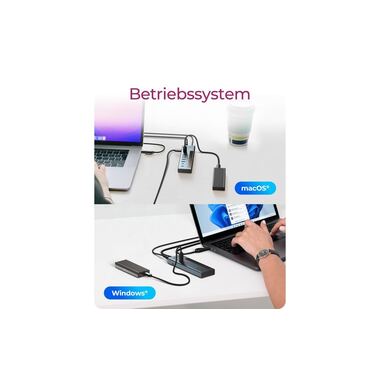 ICY BOX IB-HUB1743-CPD con Power Delivery e adattatore USB-C/A