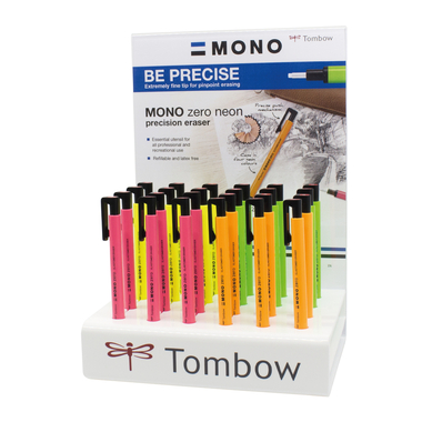 TOMBOW Gomma canc. Mono Zero EH-KU-24P-2- 24 pezzi, neon ass.