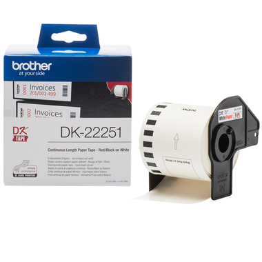 PTOUCH Etiquette s. fin 62mmx15.24m DK-22251 QL-800 blanc