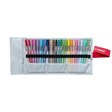 STABILO Rollerset point 68 1.1mm 6825-08-03CH 25 Farben ass. pastellgrau