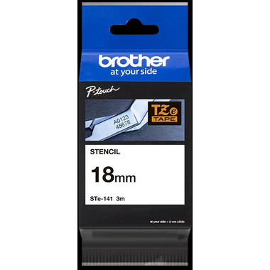 PTOUCH Band, Schablone schwarz STE141 PT-3600 18 mm
