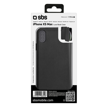 Étui folio effet cuir pour iPhone XS Max
