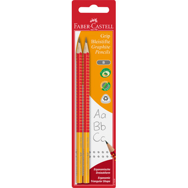FABER-CASTELL Crayon Grip B 517093 ass. 2 pcs.