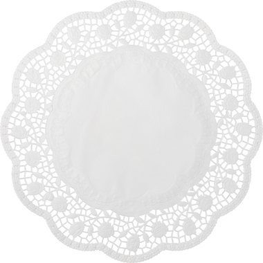 DEMMLER Dentelles gâteau rond 4021100625 40cm, 6 pcs. blanc