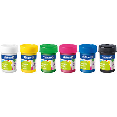 PELIKAN Temperafarbe Grundfarben 25ml 804882 6 Farben ass.