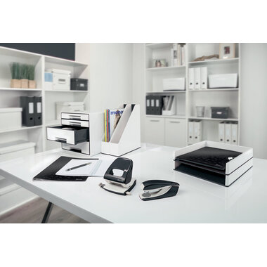 LEITZ Perforateur/Agrafeuse WOW 5095-10-95 noir, Bundle 30 feuilles