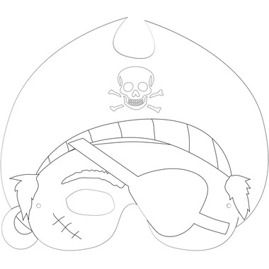 FOLIA Masques pour enfants Aventure 23219 6 formes assorties