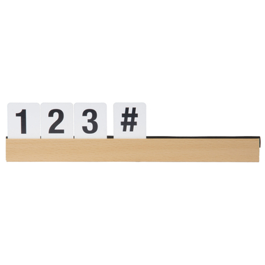 SECURIT Letter Shelf Set, 1 m LES-TE-100 teak 2.5x100x1cm
