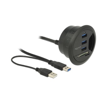 Delock Tisch-Hub USB 3.0 + SD Card Reader