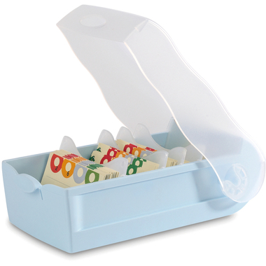 HAN Scatola di carta Croco A8 998-884 blu past. 9.7x6.7x19.1cm