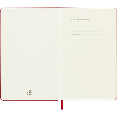 MOLESKINE Agenda settimanale note 26/27 DHF218WN3Y27 18M foderato HC rosso 13x21cm