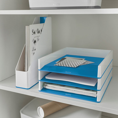 LEITZ Vaschetta WOW Duo Colour A4 5361-10-36 bianco/blu