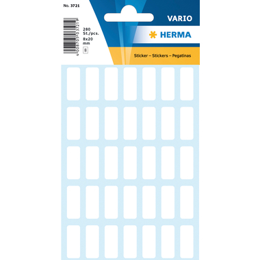 HERMA Haftetiketten Vario 8x20mm 3721 weiss 280 Stück