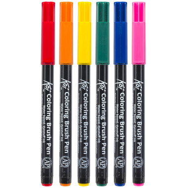 SAKURA Brush Pen Sakura XBR6B1 Set, 6 couleurs