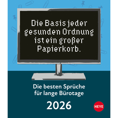 HEYE Cal. à déchirer Bürotage 2026 22593+26 1J/1P AL 11x14cm