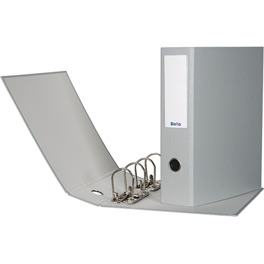 BIELLA Classeur 8cm 12042800U gris, 2 mécanismes 2xA5