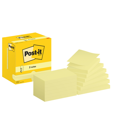 POST-IT Z-Notes 127x76mm R350 CY Gelb 12x100 Blatt