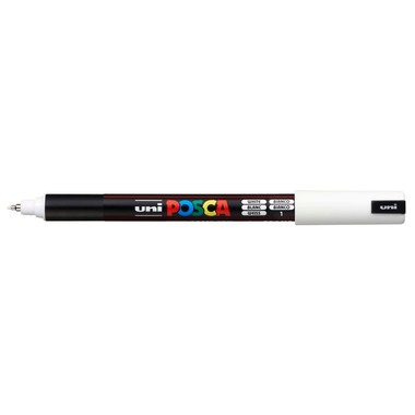 UNI-BALL Fineliner Posca 0.7mm PC-1MR WHITE weiss