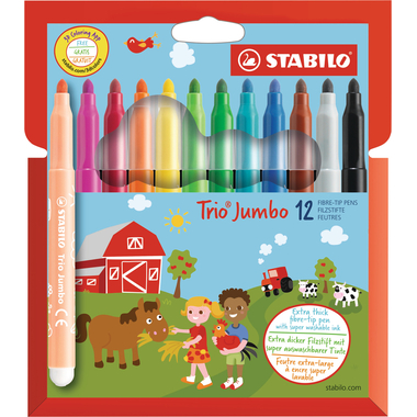 STABILO Penna fibre Trio Jumbo 3mm 380/12 12 pezzi