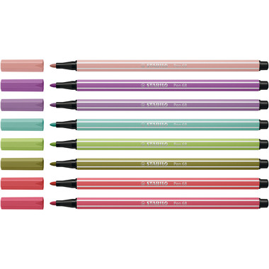 STABILO Stylo Fibre Pen 68 1.1mm 68/8-02 ass. 8 pcs.