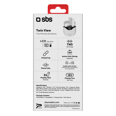 Écouteurs sans fil TWS avec boîtier LCD