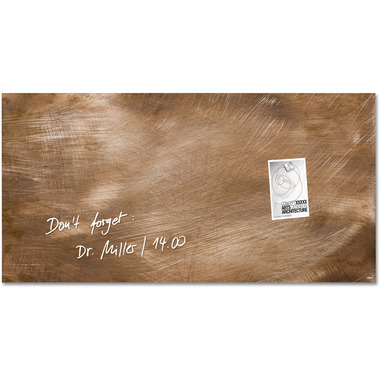 SIGEL Glas-Magnetboard GL267 bronze 910x460x15mm