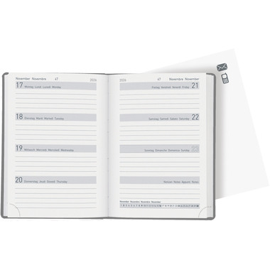 BIELLA Agenda Memento Trend 2026 825413740026U 1S/2P Swirl ML 10.1x14.2cm