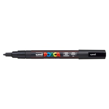 POSCA Marker 0.9-1.3mm PC-3M BLACK schwarz, Rundspitze