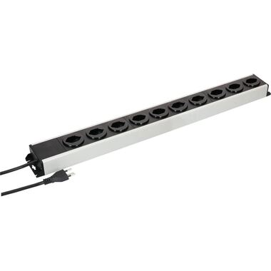 Max Hauri Steckdosenleiste Power Line 10 x T13 1.5m - Grau / Schwarz