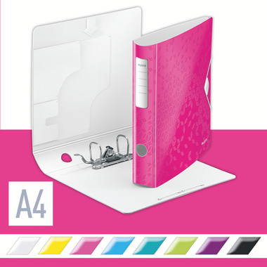 LEITZ Ordner WOW Active 180° 6.5cm 11070023 pink A4