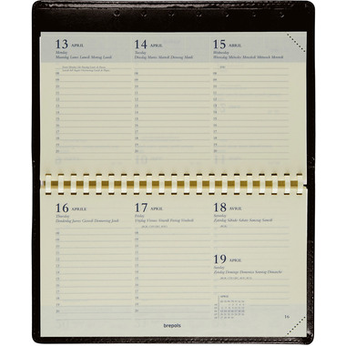 BREPOLS Agenda Omniplan Genova 2027 0.738.2051 1S/2P bleu 16x8.9cm