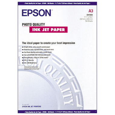 EPSON Photo Paper A3 S041068 InkJet 102g 100 flls.
