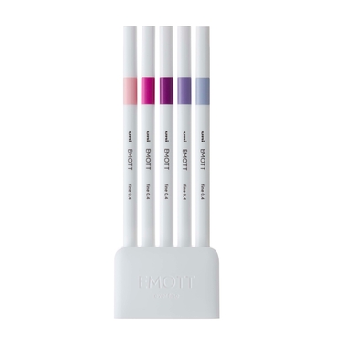 UNI-BALL Fineliner Emott 0.4mm PEM-SY_5C_NO.7 floral 5 Stück