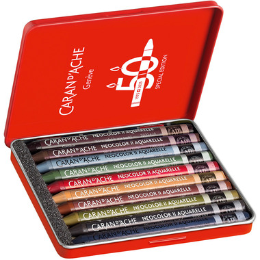 CARAN D'ACHE Wachsmalkreide Neocolor II 7500.919 50 Jahre dunkel 10 Stück