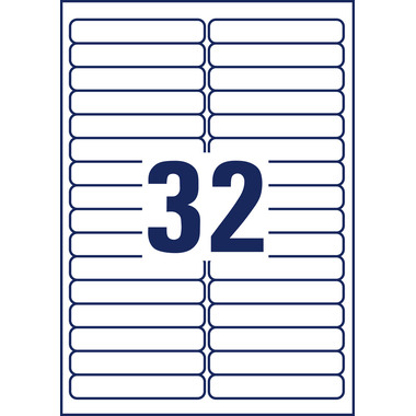 AVERY ZWECKFORM Etichette 96x16,9mm L6031REV2 bianco 960 pz./25 + 5 fogli