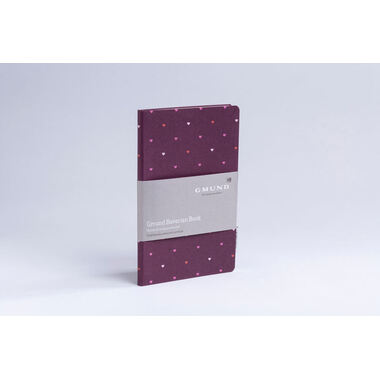 GMUND Notizbuch Bavarian Book A5 88350288 merlot, dots 112 Blatt