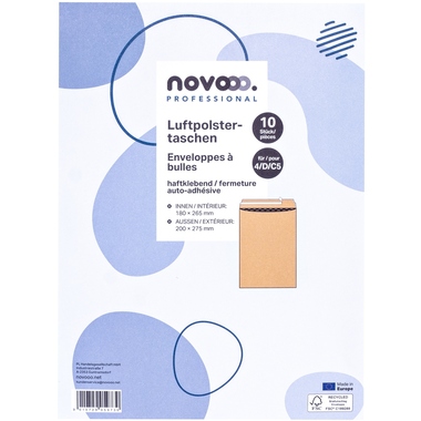 NOVOOO Enveloppe molleton Rec. Gr.4 E-1712124 marron, 200x275mm 10 pièces