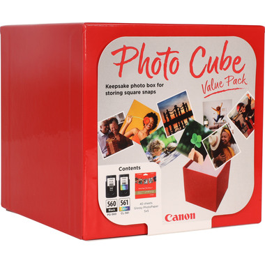 CANON Photo Cube Value Pack CMYBK PGCL560/1 PIXMA TS5350 5x5 PP-201 40Bl.