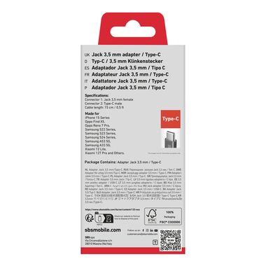 Buchsenadapter Typ C für Smartphones