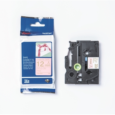 PTOUCH Ruban en textile or/rose TZe-RE34 PT-DV600VP 12 mm
