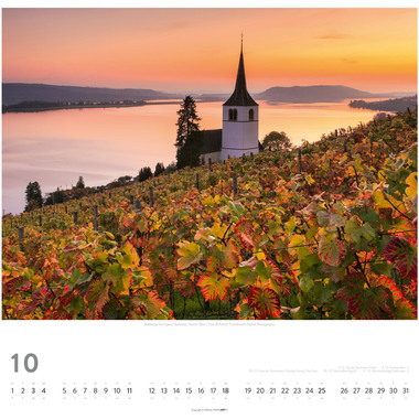 WEINGARTEN Calendario 2026 3312224+26 Die Schweiz DE 48x46cm